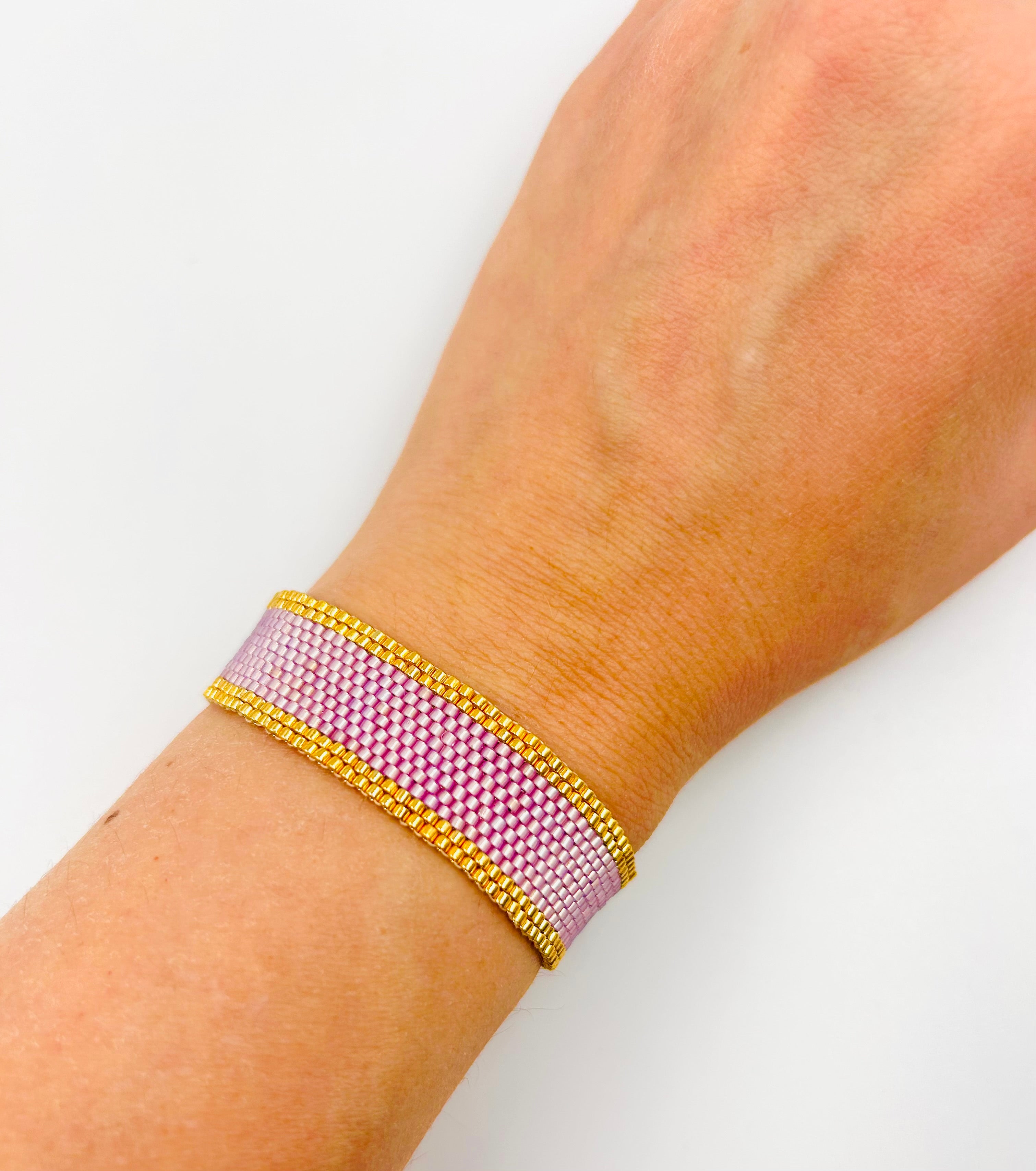 Bransoletka|Handmade|Kolor Pudrowy Róż
