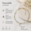 Naszyjnik z Prehnitem i zawieszką serce | Naturalny kamień | Handmade